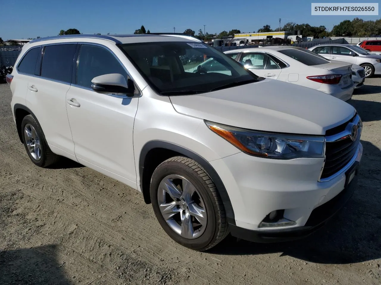 2014 Toyota Highlander Limited VIN: 5TDDKRFH7ES026550 Lot: 75346894