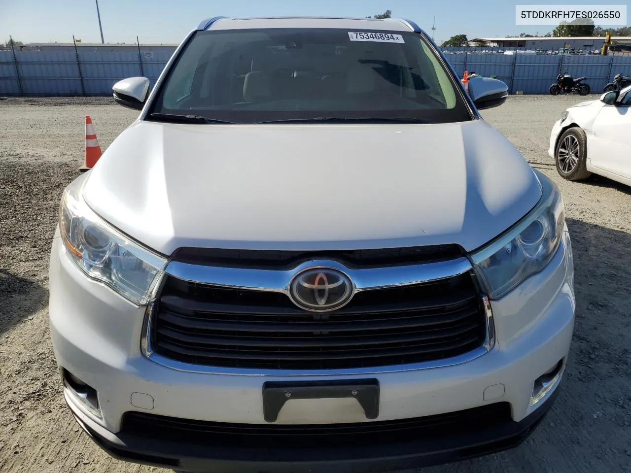 2014 Toyota Highlander Limited VIN: 5TDDKRFH7ES026550 Lot: 75346894