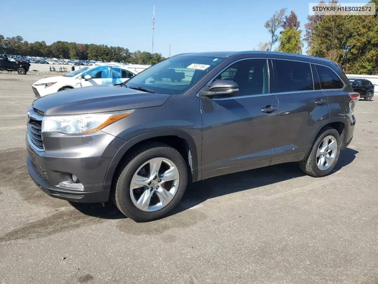 2014 Toyota Highlander Limited VIN: 5TDYKRFH1ES032572 Lot: 75801164