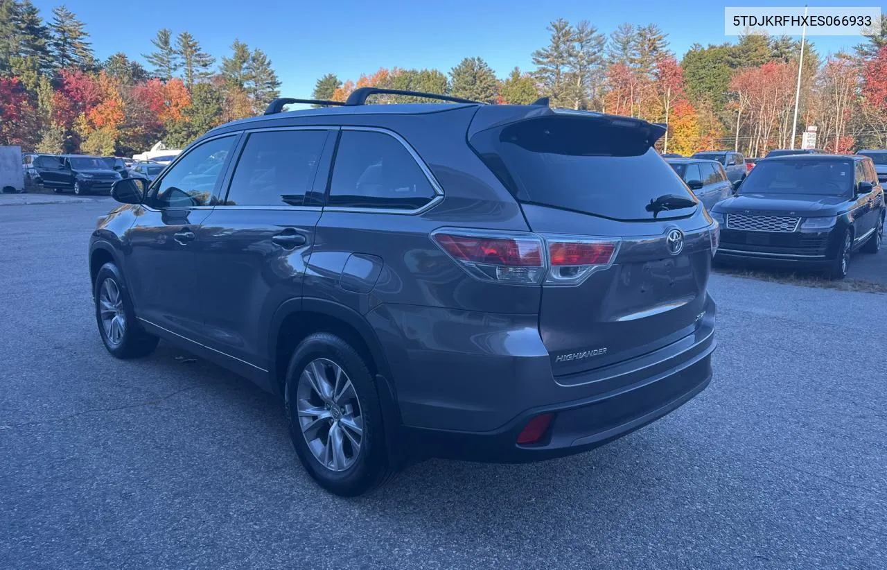 2014 Toyota Highlander VIN: 5TDJKRFHXES066933 Lot: 76809084