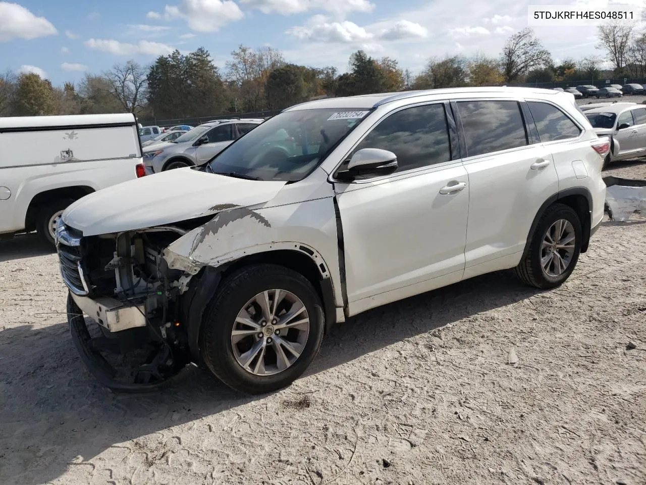 2014 Toyota Highlander Xle VIN: 5TDJKRFH4ES048511 Lot: 78232754