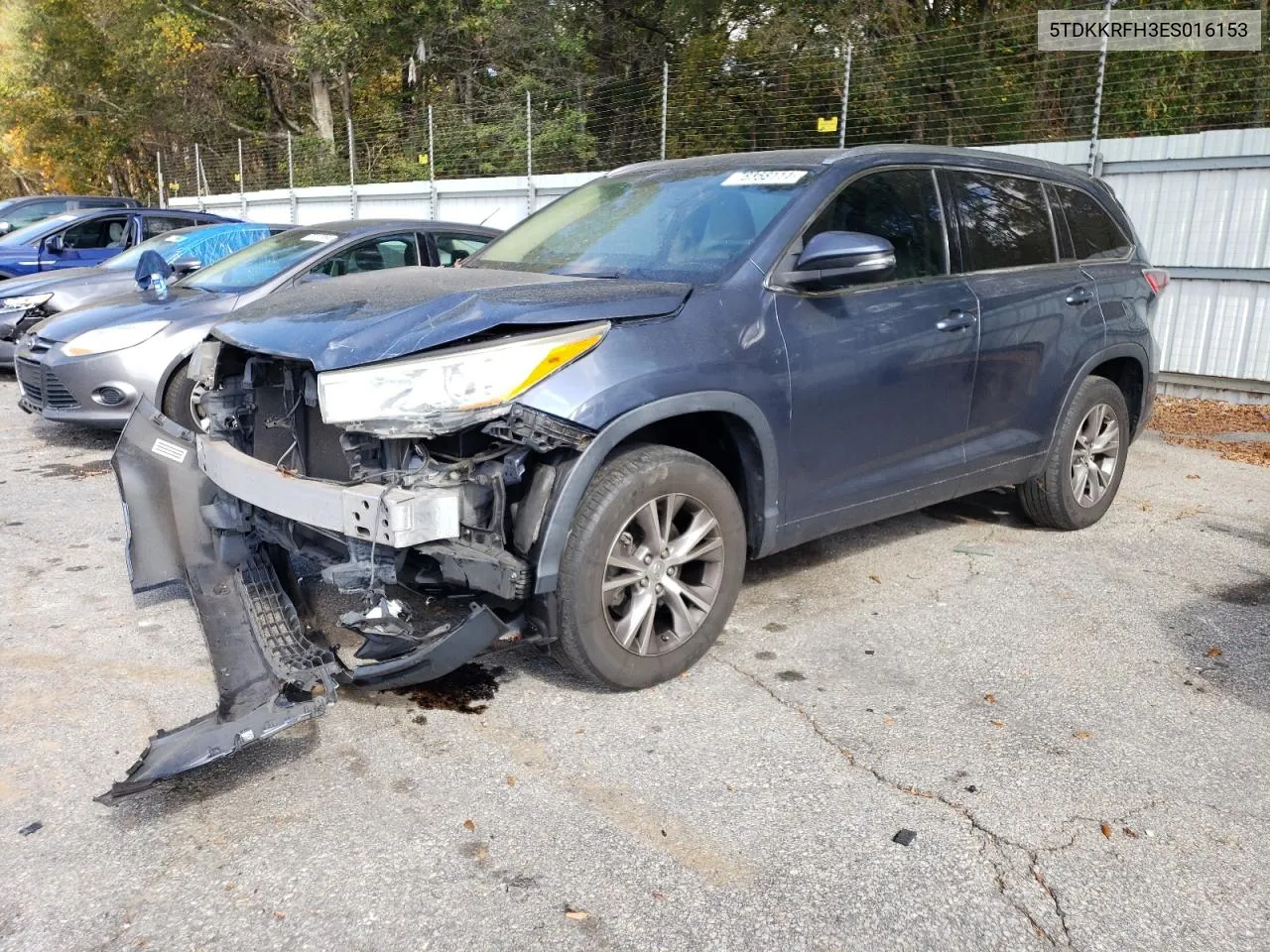 2014 Toyota Highlander Xle VIN: 5TDKKRFH3ES016153 Lot: 78358114