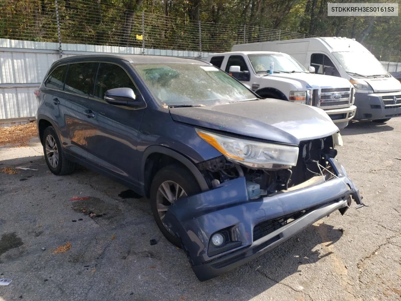 2014 Toyota Highlander Xle VIN: 5TDKKRFH3ES016153 Lot: 78358114