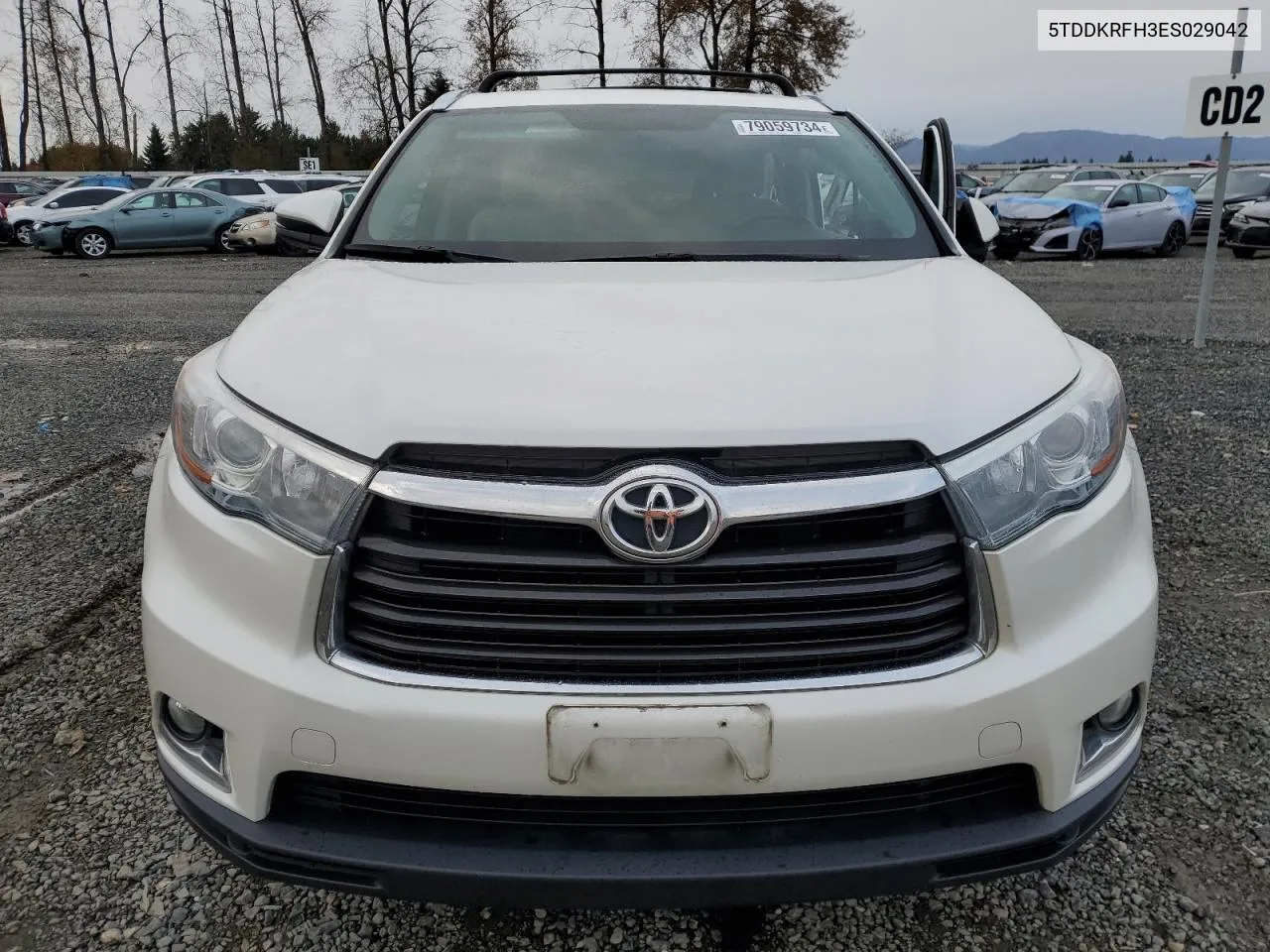 2014 Toyota Highlander Limited VIN: 5TDDKRFH3ES029042 Lot: 79059734