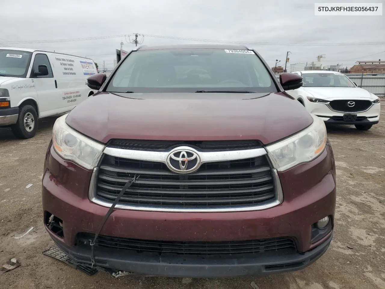 2014 Toyota Highlander Xle VIN: 5TDJKRFH3ES056437 Lot: 79304054