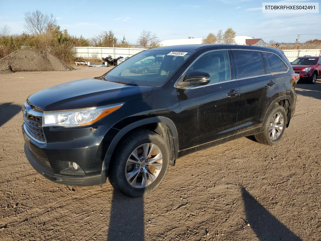 2014 Toyota Highlander Le VIN: 5TDBKRFHXES042491 Lot: 79440534