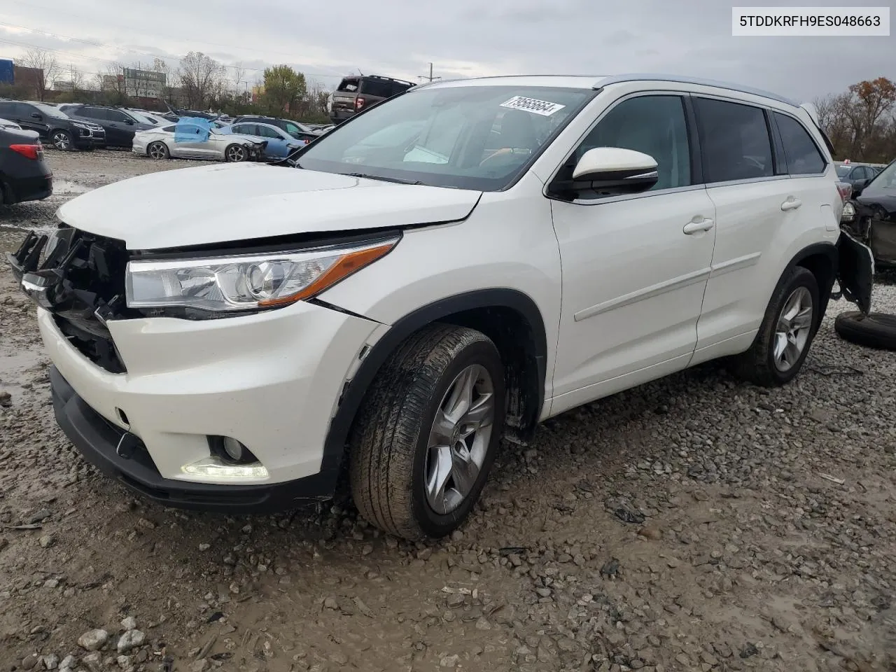 2014 Toyota Highlander Limited VIN: 5TDDKRFH9ES048663 Lot: 79565664