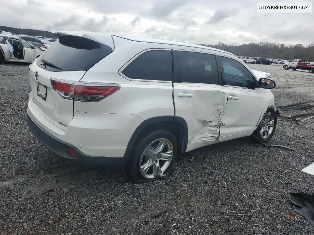 2014 Toyota Highlander Limited VIN: 5TDYKRFHXES017374 Lot: 79624614