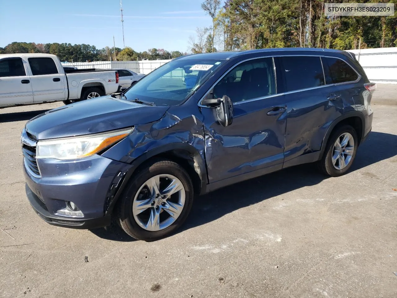 2014 Toyota Highlander Limited VIN: 5TDYKRFH3ES023209 Lot: 80476854