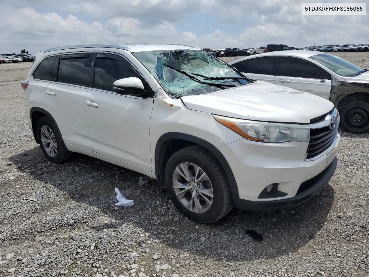 2015 Toyota Highlander Xle VIN: 5TDJKRFHXFS086066 Lot: 53484744