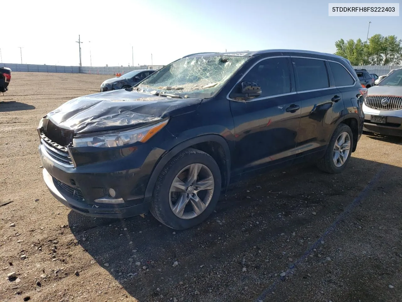 2015 Toyota Highlander Limited VIN: 5TDDKRFH8FS222403 Lot: 55169454