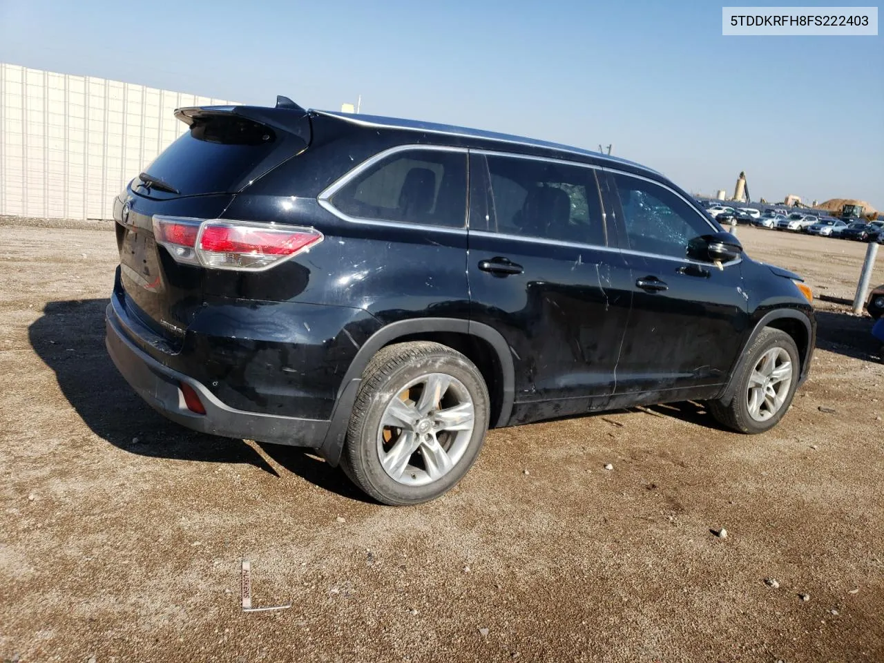 5TDDKRFH8FS222403 2015 Toyota Highlander Limited