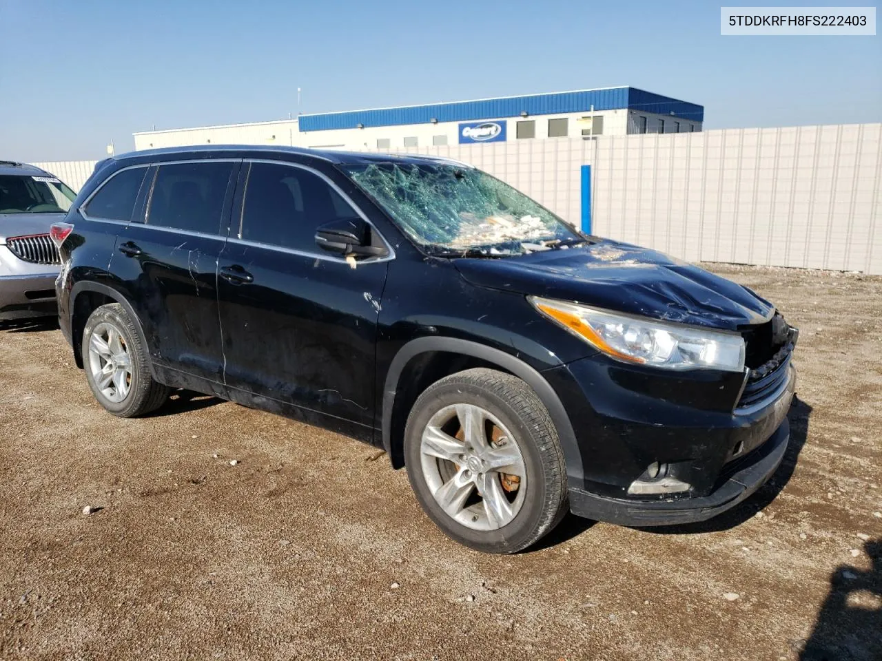 2015 Toyota Highlander Limited VIN: 5TDDKRFH8FS222403 Lot: 55169454