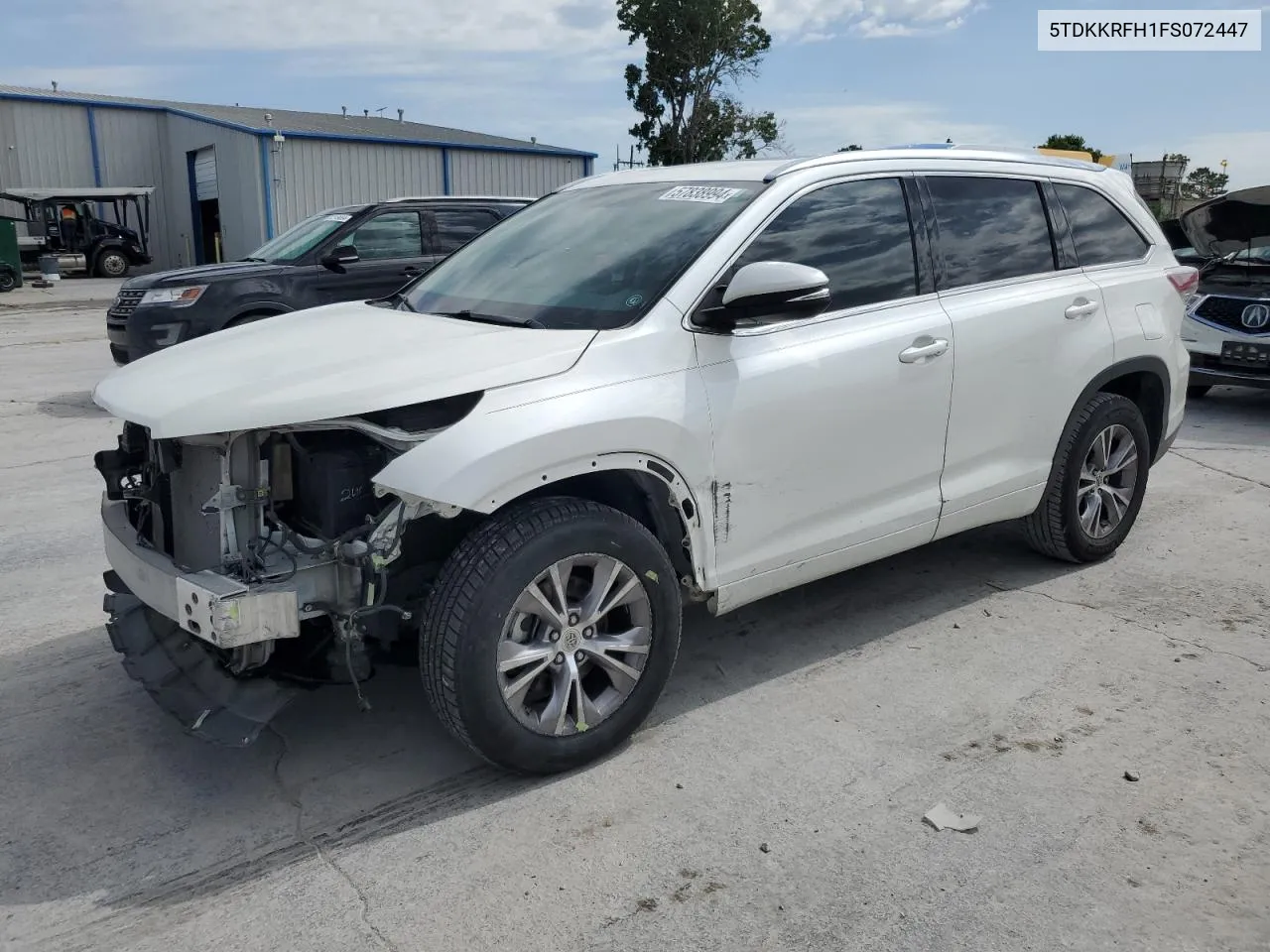 2015 Toyota Highlander Xle VIN: 5TDKKRFH1FS072447 Lot: 57838994