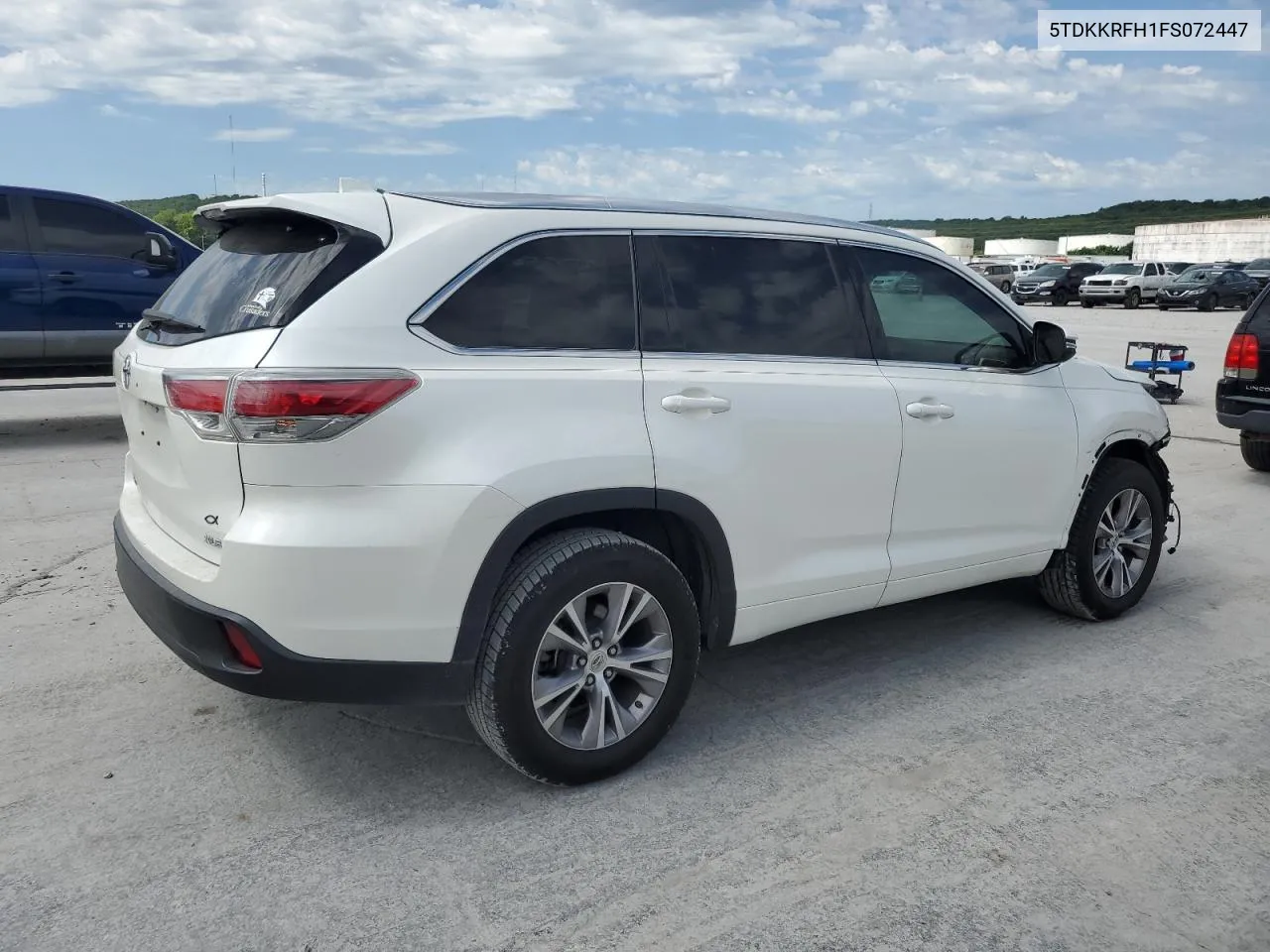 2015 Toyota Highlander Xle VIN: 5TDKKRFH1FS072447 Lot: 57838994