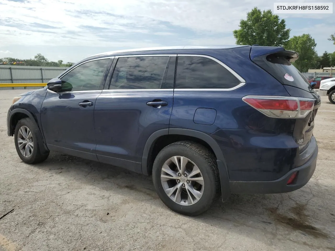 2015 Toyota Highlander Xle VIN: 5TDJKRFH8FS158592 Lot: 59668154