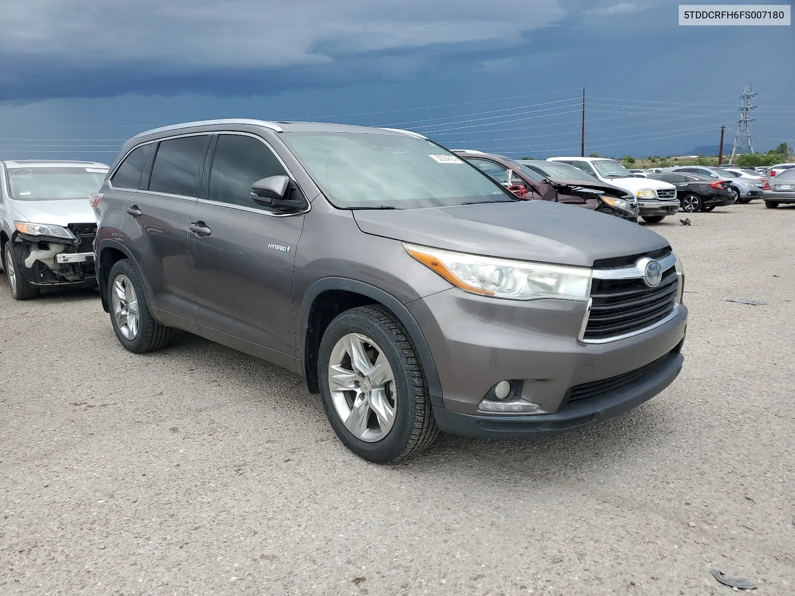 5TDDCRFH6FS007180 2015 Toyota Highlander Hybrid Limited