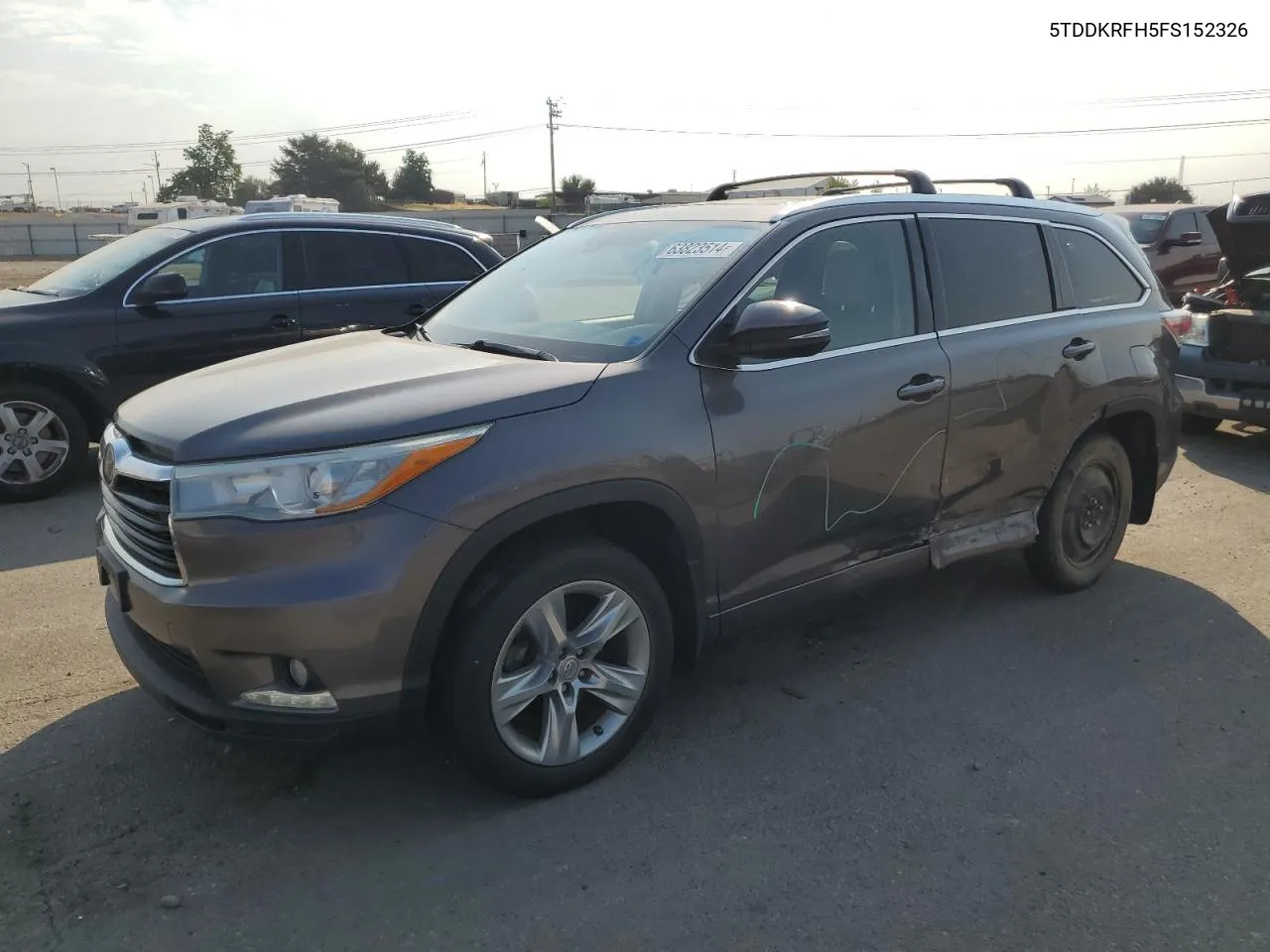 2015 Toyota Highlander Limited VIN: 5TDDKRFH5FS152326 Lot: 63823514