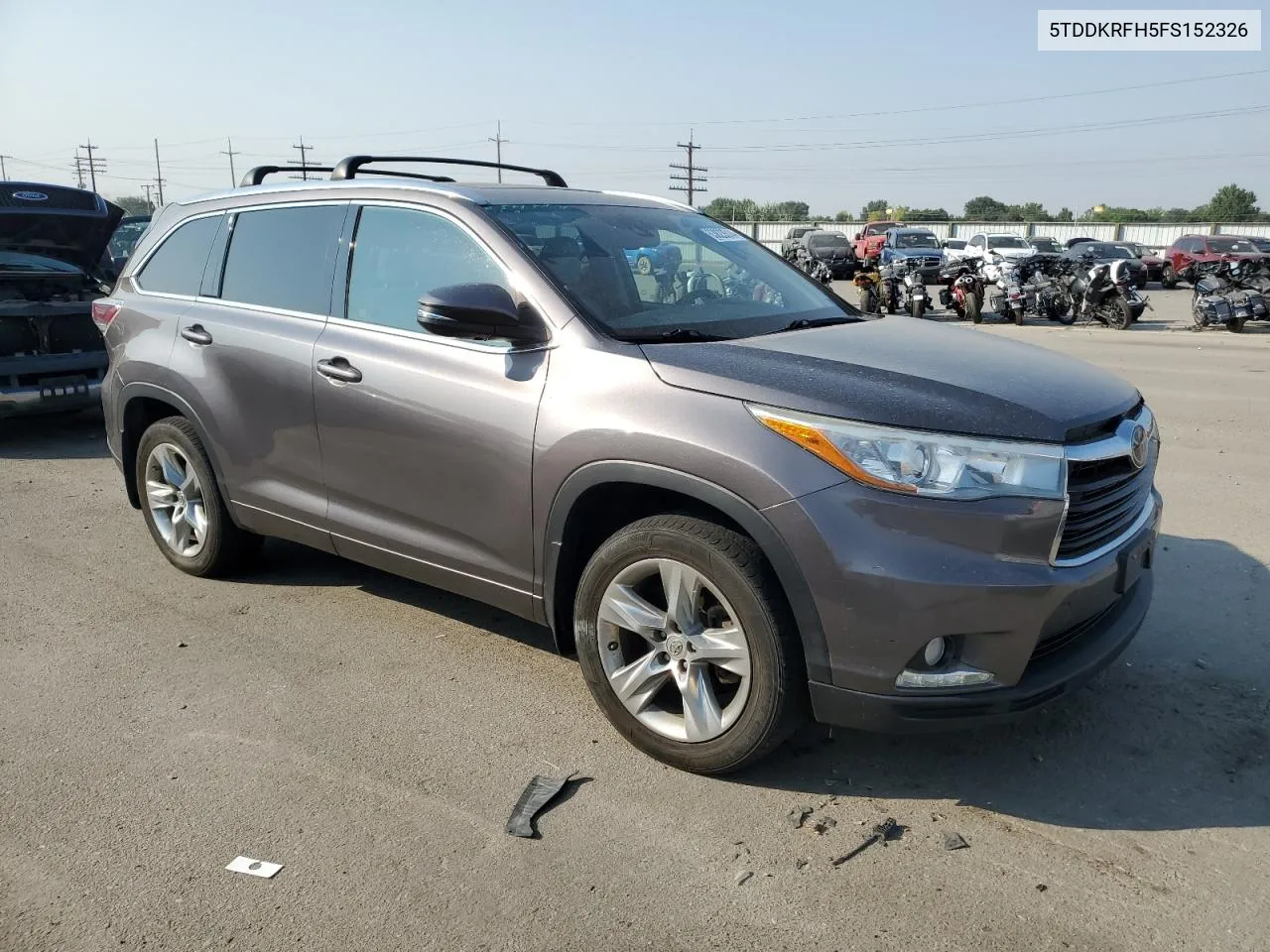 2015 Toyota Highlander Limited VIN: 5TDDKRFH5FS152326 Lot: 63823514