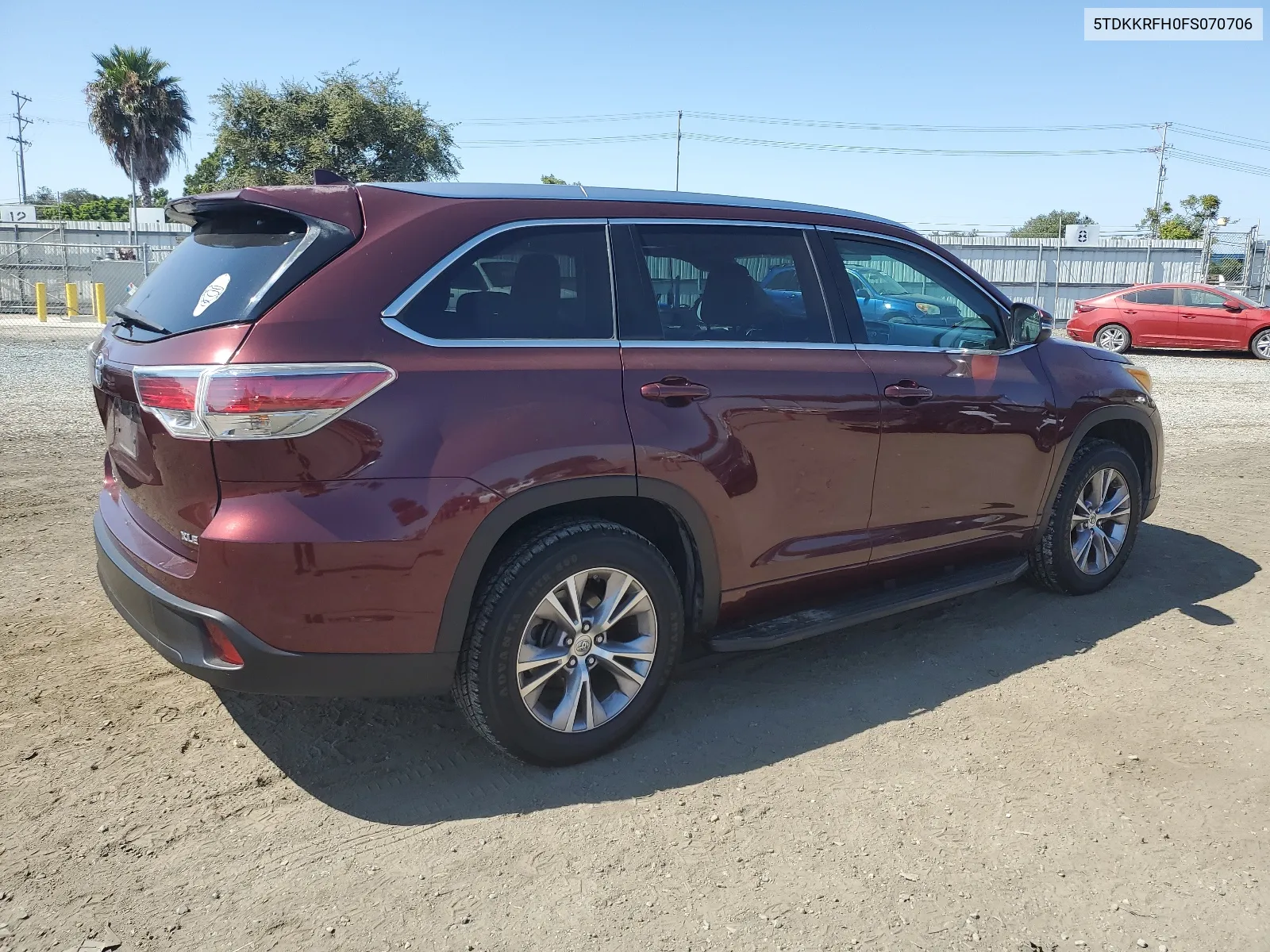 2015 Toyota Highlander Xle VIN: 5TDKKRFH0FS070706 Lot: 65258934