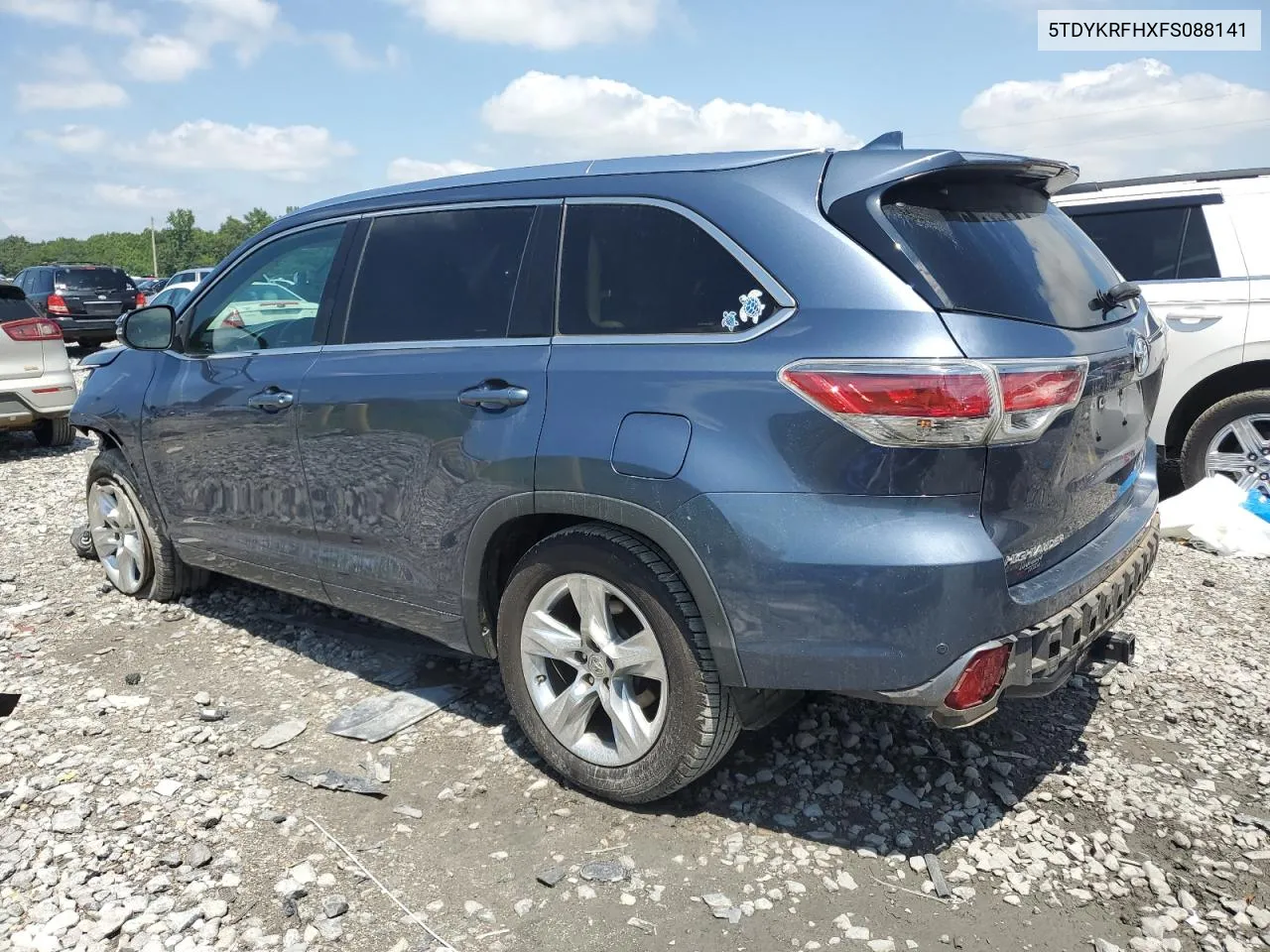 2015 Toyota Highlander Limited VIN: 5TDYKRFHXFS088141 Lot: 66194664