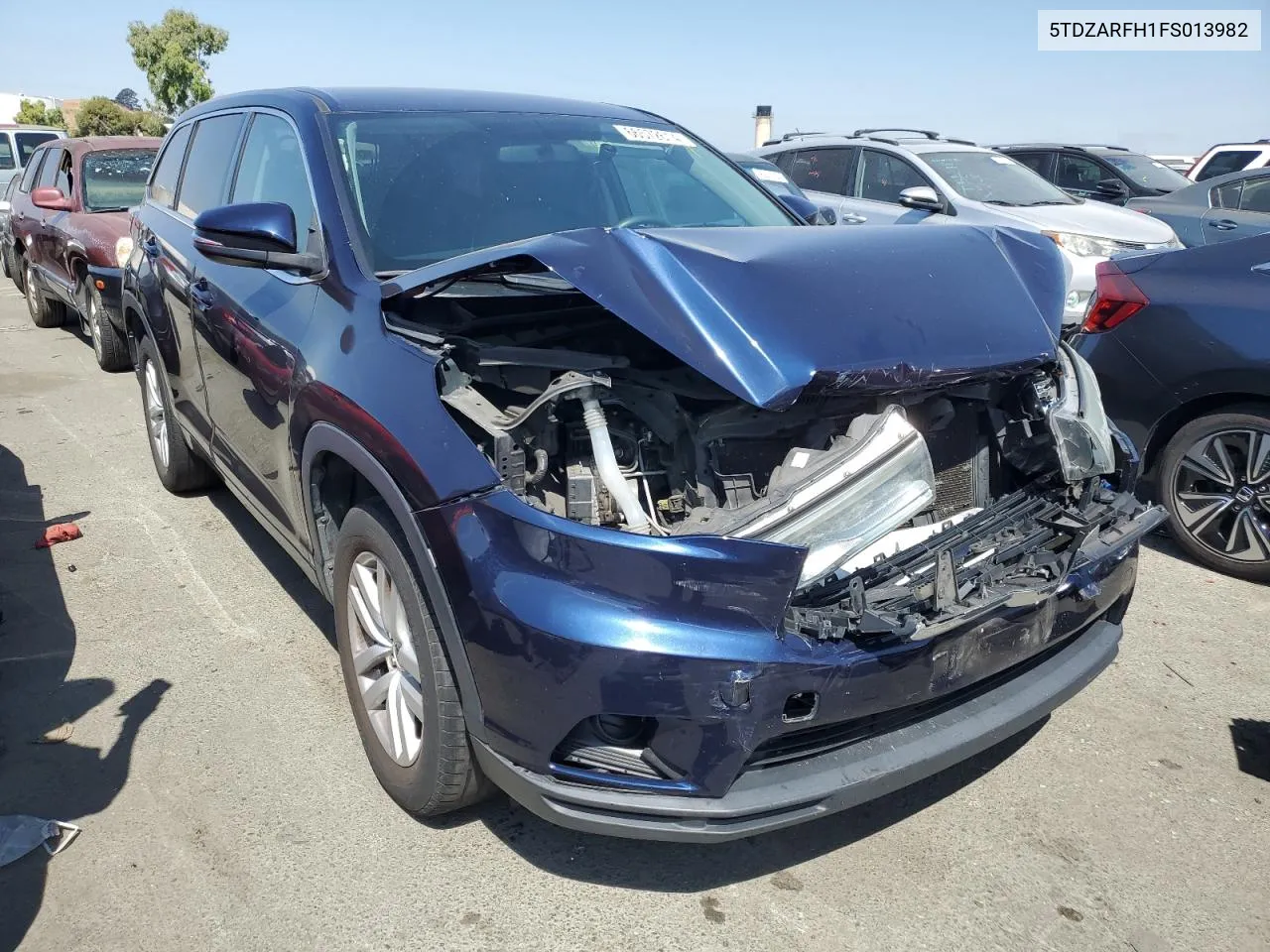 2015 Toyota Highlander Le VIN: 5TDZARFH1FS013982 Lot: 66572614