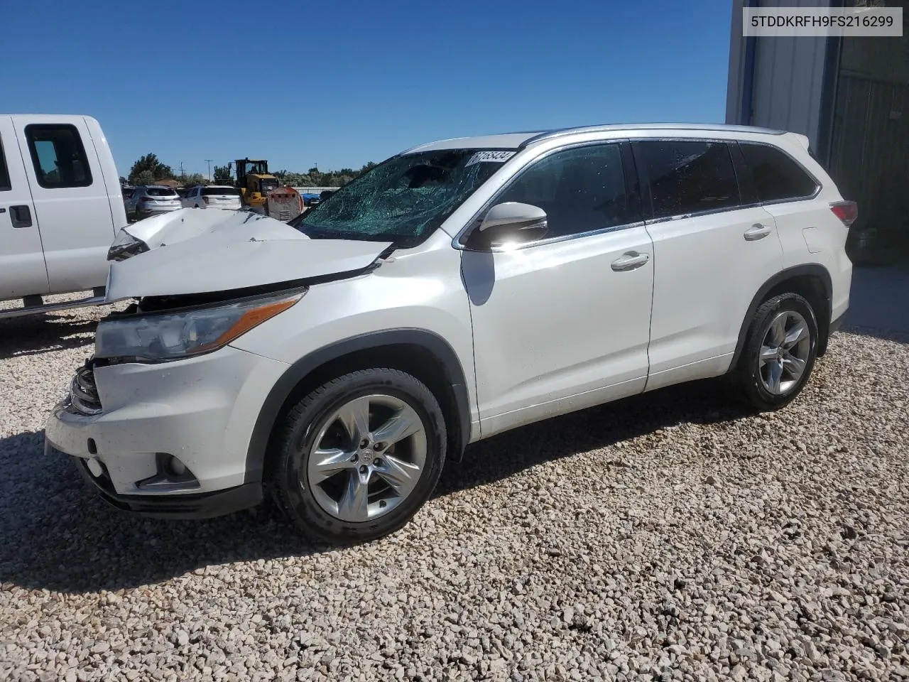 2015 Toyota Highlander Limited VIN: 5TDDKRFH9FS216299 Lot: 67165434