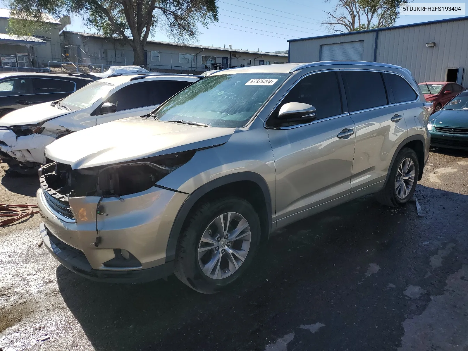 5TDJKRFH2FS193404 2015 Toyota Highlander Xle