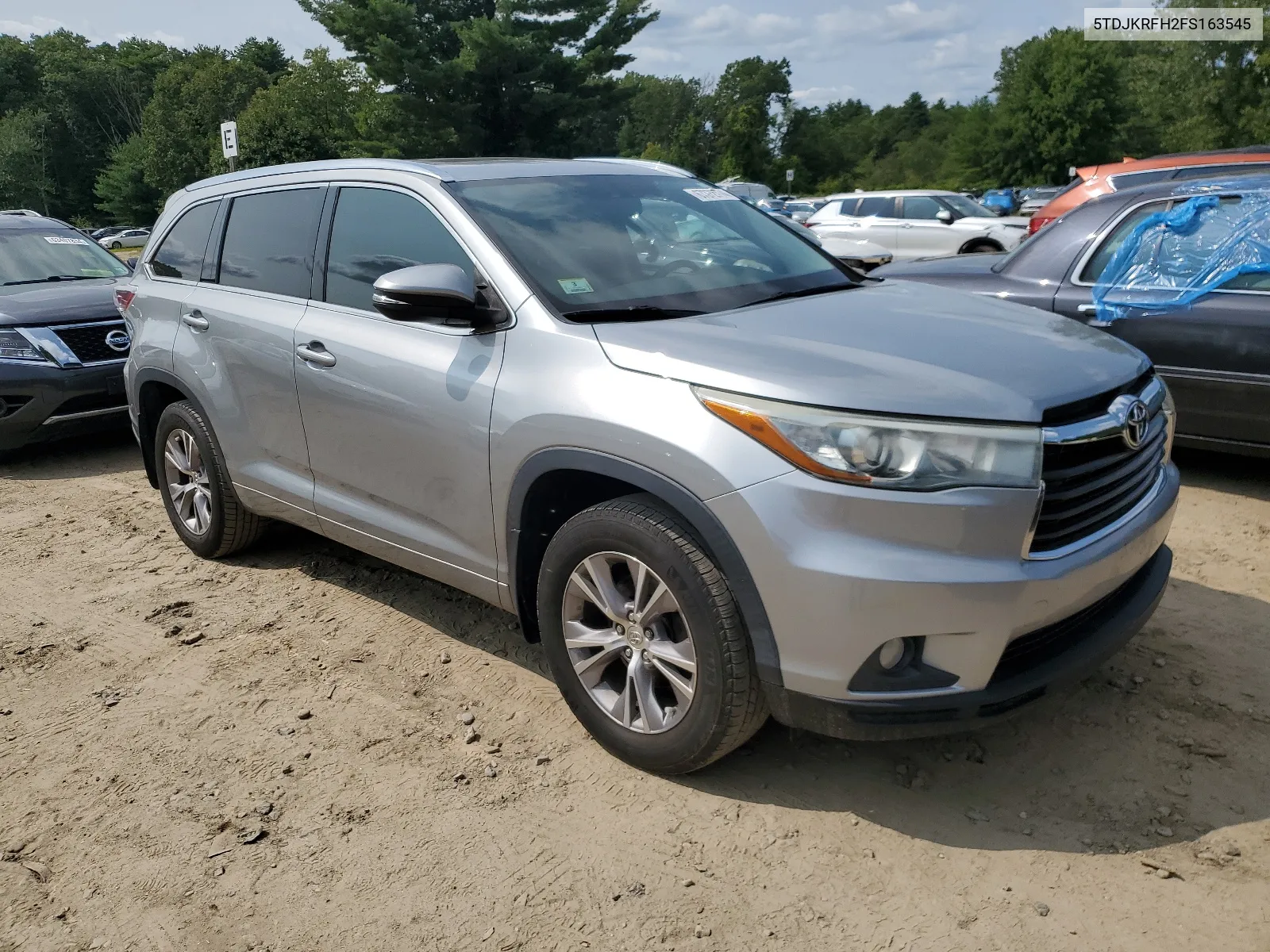 2015 Toyota Highlander Xle VIN: 5TDJKRFH2FS163545 Lot: 67372774