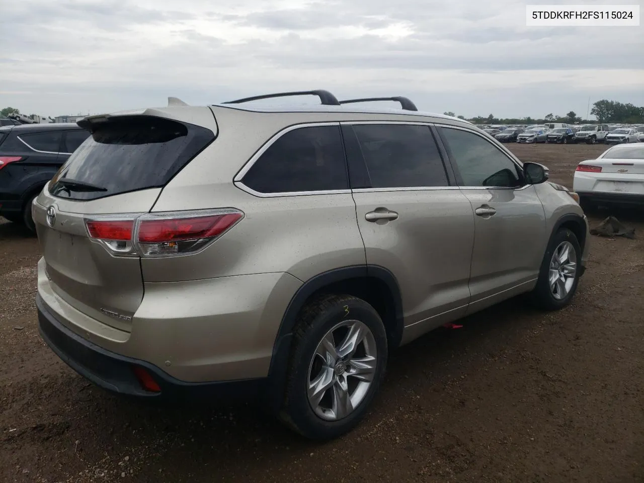 5TDDKRFH2FS115024 2015 Toyota Highlander Limited