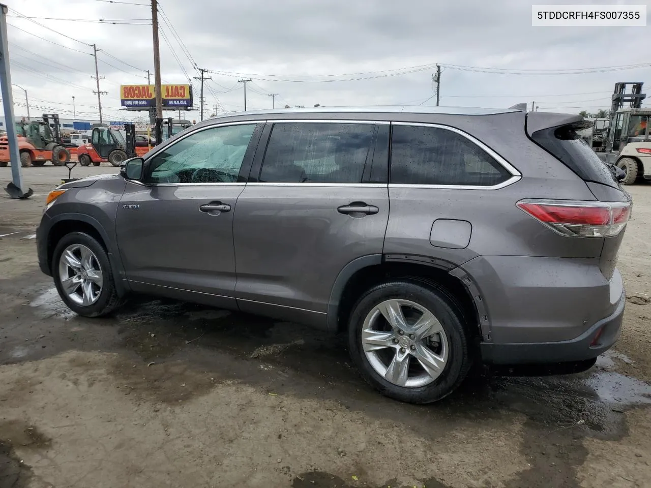 5TDDCRFH4FS007355 2015 Toyota Highlander Hybrid Limited