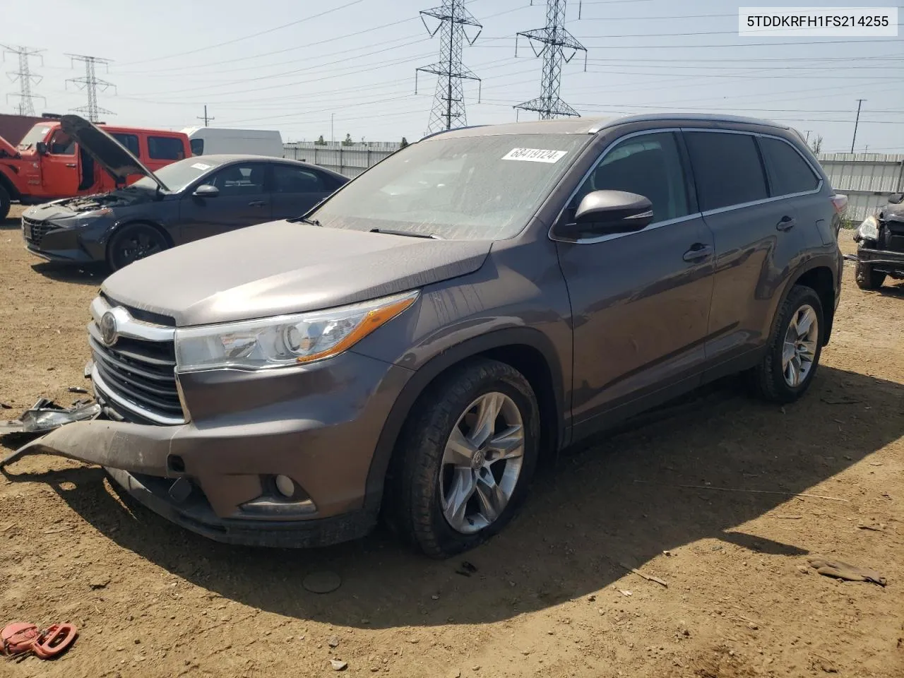 5TDDKRFH1FS214255 2015 Toyota Highlander Limited