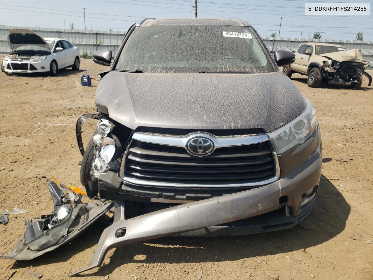 5TDDKRFH1FS214255 2015 Toyota Highlander Limited