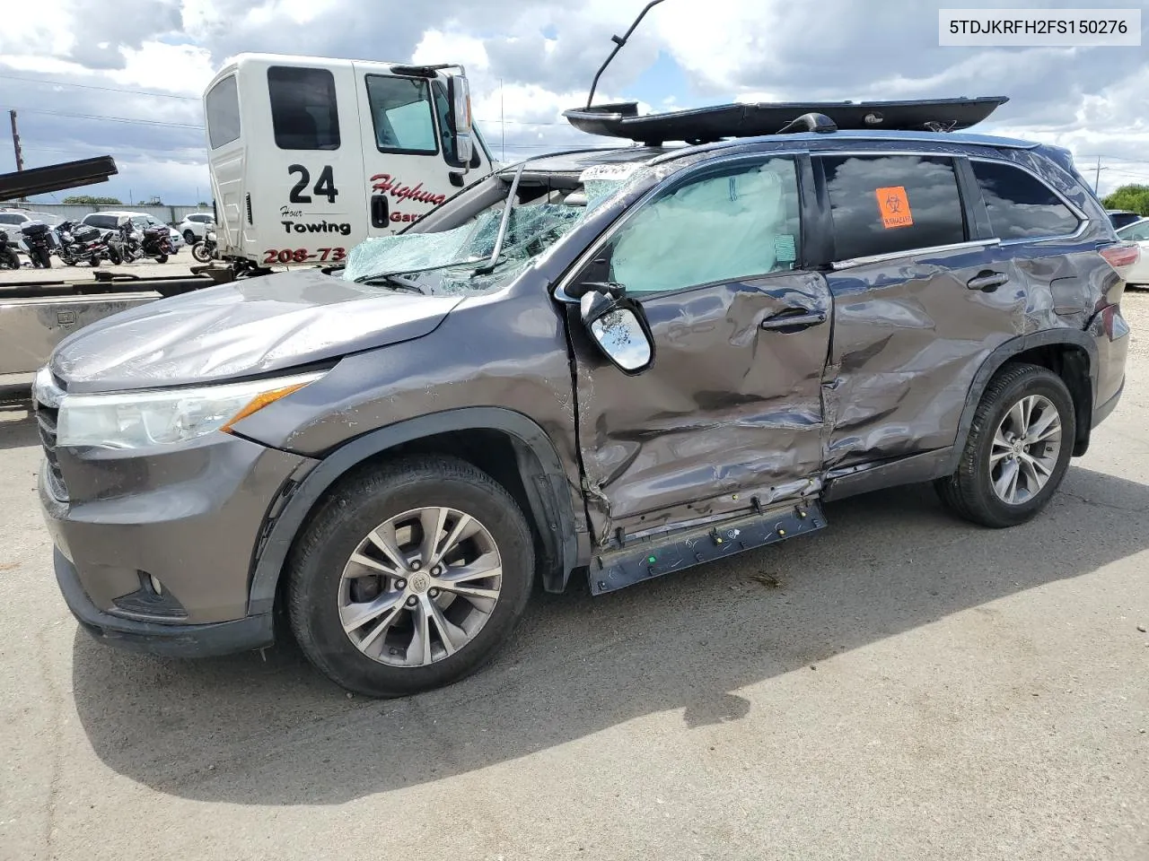 5TDJKRFH2FS150276 2015 Toyota Highlander Xle