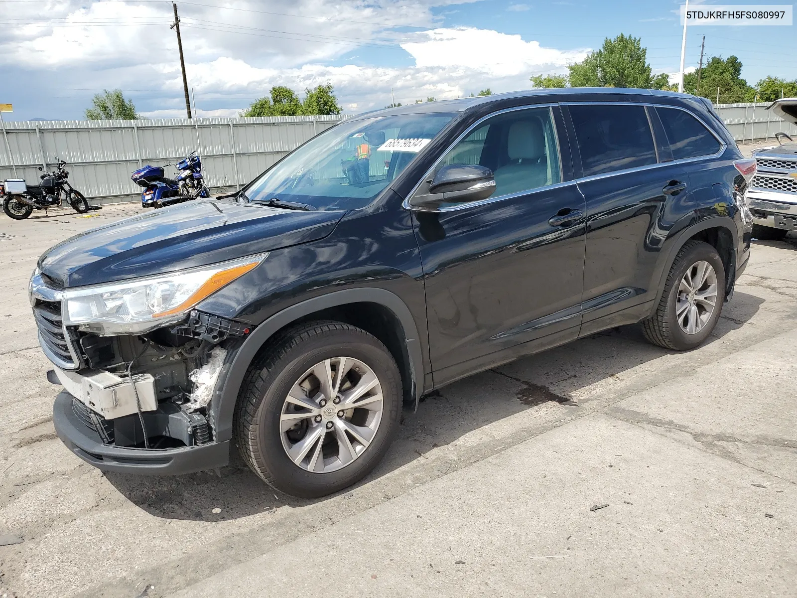 5TDJKRFH5FS080997 2015 Toyota Highlander Xle