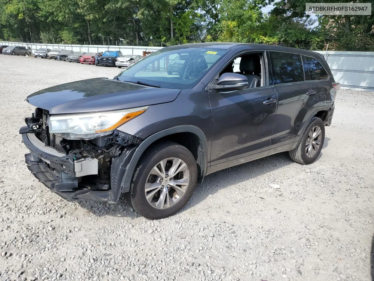 2015 Toyota Highlander Le VIN: 5TDBKRFH0FS162947 Lot: 68732034