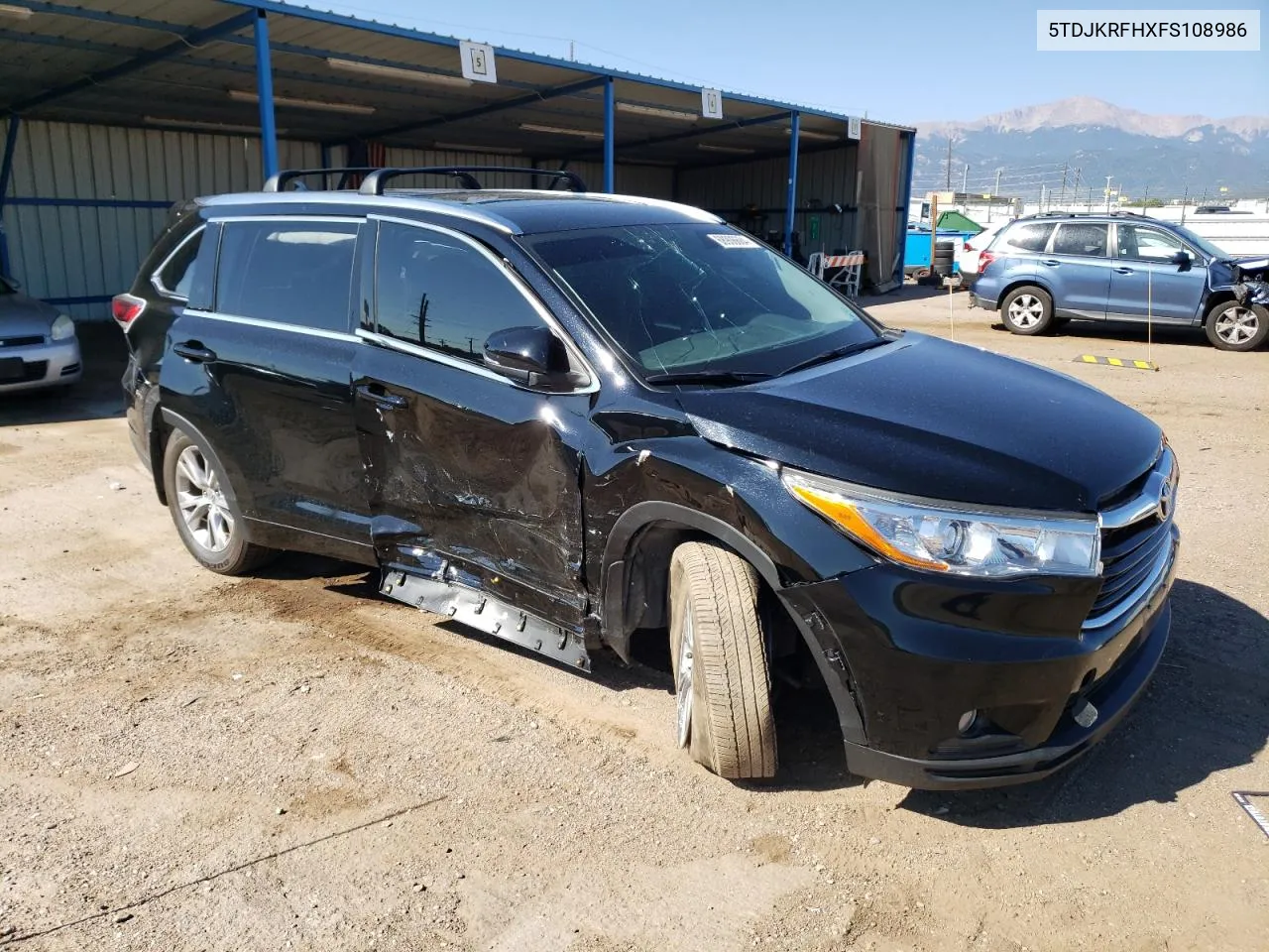 2015 Toyota Highlander Xle VIN: 5TDJKRFHXFS108986 Lot: 68906684