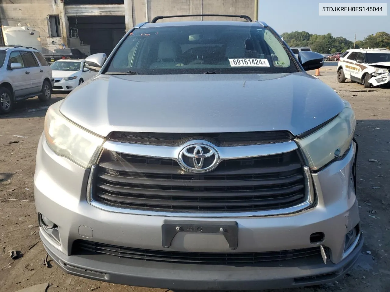 2015 Toyota Highlander Xle VIN: 5TDJKRFH0FS145044 Lot: 69161424