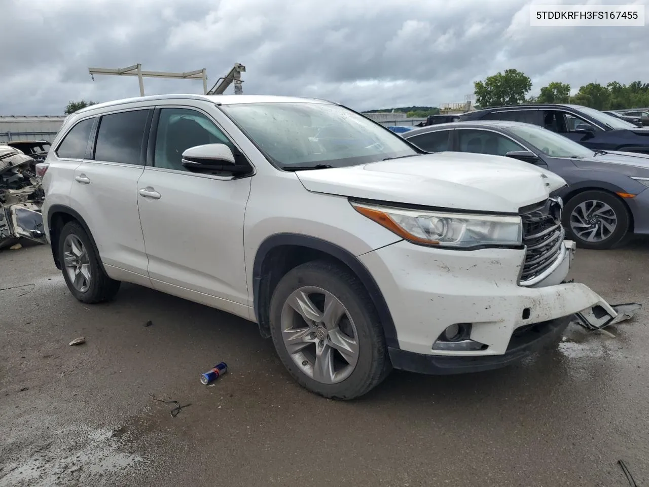 5TDDKRFH3FS167455 2015 Toyota Highlander Limited