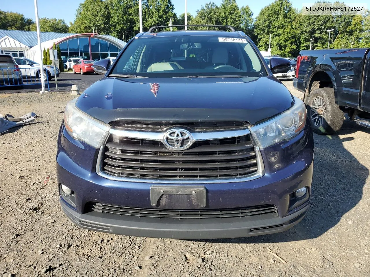 2015 Toyota Highlander Xle VIN: 5TDJKRFH5FS172627 Lot: 69748124