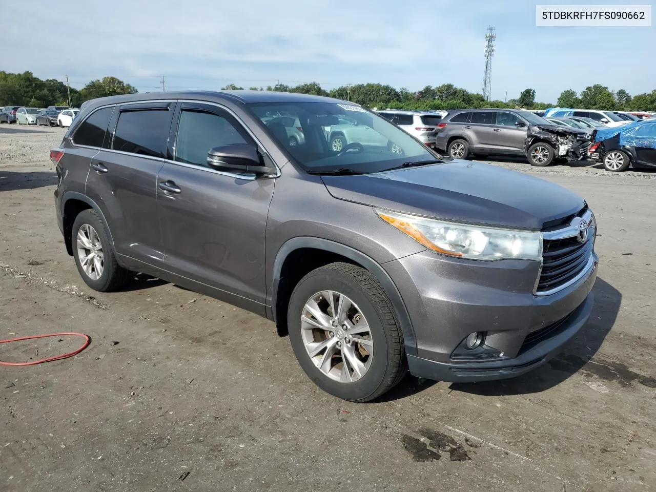 5TDBKRFH7FS090662 2015 Toyota Highlander Le