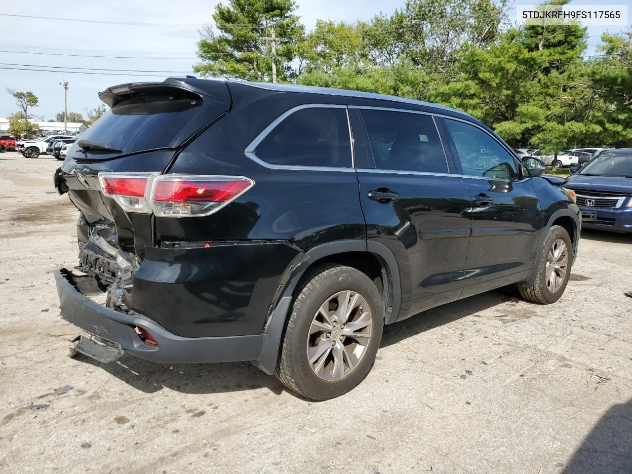 2015 Toyota Highlander Xle VIN: 5TDJKRFH9FS117565 Lot: 69921104