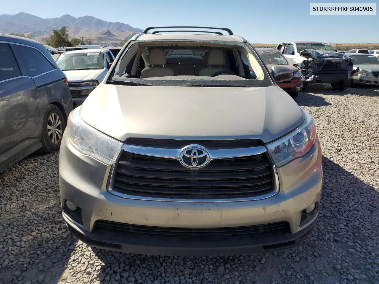 2015 Toyota Highlander Xle VIN: 5TDKKRFHXFS040905 Lot: 70021564