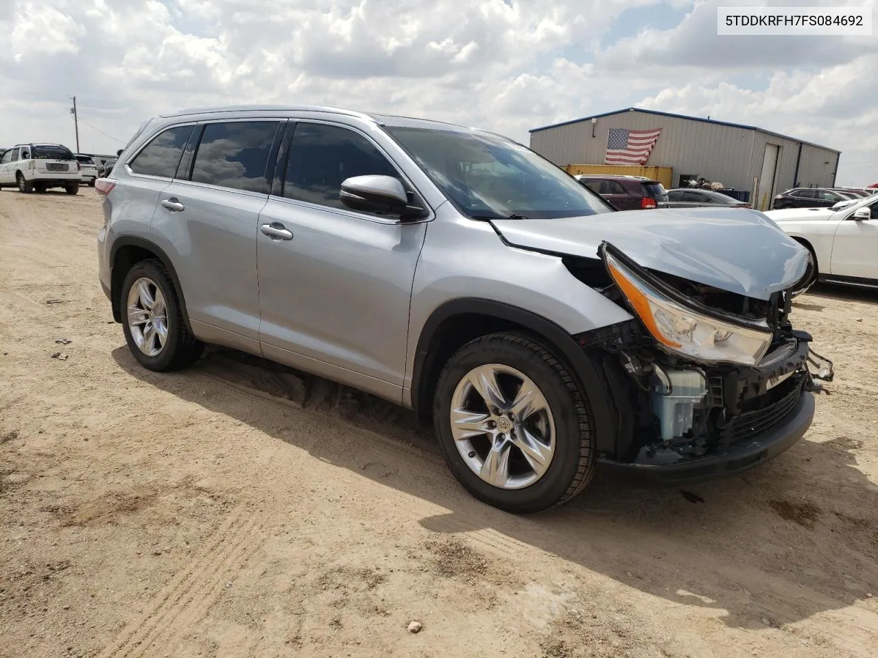 2015 Toyota Highlander Limited VIN: 5TDDKRFH7FS084692 Lot: 70068334