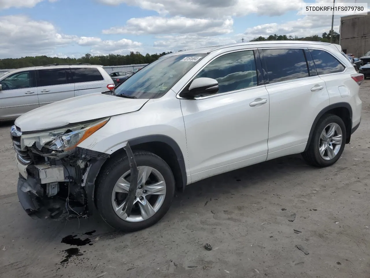 2015 Toyota Highlander Limited VIN: 5TDDKRFH1FS079780 Lot: 70191864