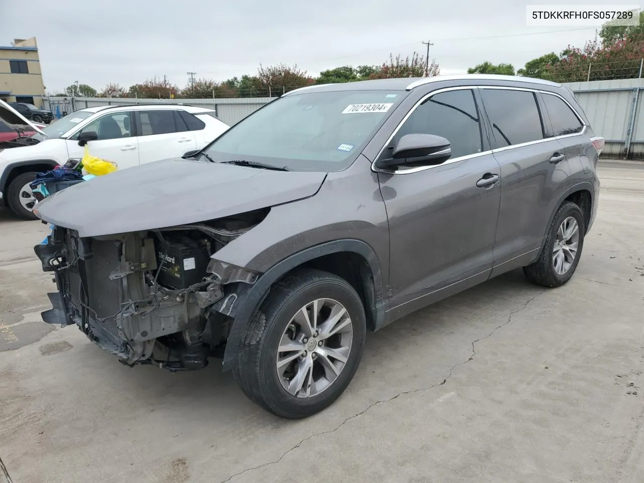 2015 Toyota Highlander Xle VIN: 5TDKKRFH0FS057289 Lot: 70219304