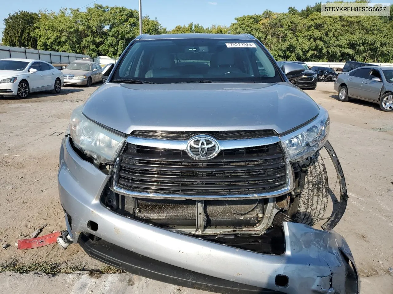 2015 Toyota Highlander Limited VIN: 5TDYKRFH8FS056627 Lot: 70222084