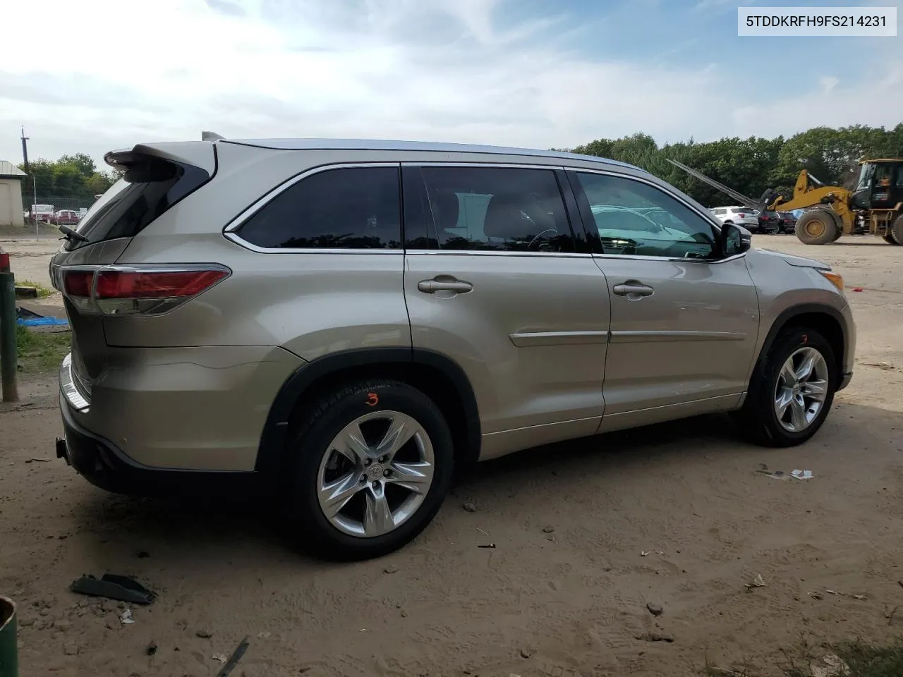 2015 Toyota Highlander Limited VIN: 5TDDKRFH9FS214231 Lot: 70263214