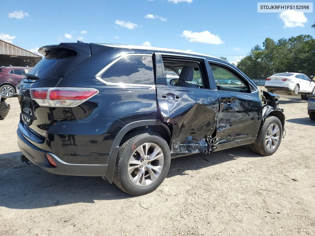 2015 Toyota Highlander Xle VIN: 5TDJKRFH1FS152598 Lot: 70743324