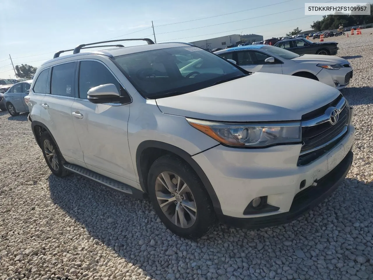 2015 Toyota Highlander Xle VIN: 5TDKKRFH2FS109957 Lot: 70756184